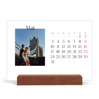 Bordkalender med trestativ - Liggende  — Min reiseskildring [kalender-forside]