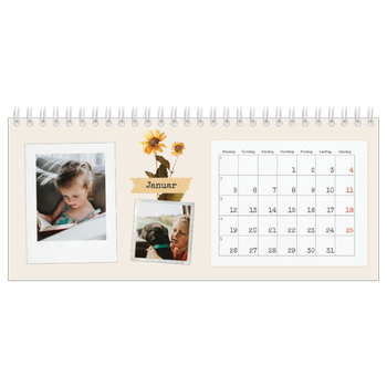 Bordkalender med foto — Vintage scrapbooking