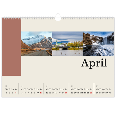 Fotokalender A3 — Verdens severdigheter [April]