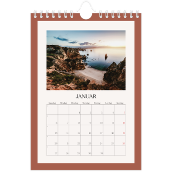 Fotokalender A5 — Klassiske farger