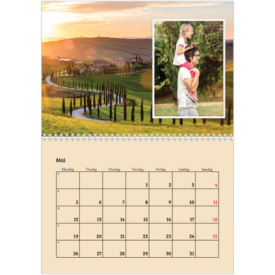 Fotokalender A4 dobbel (30 x 40 cm) — Fire årstider [kalender-forside]
