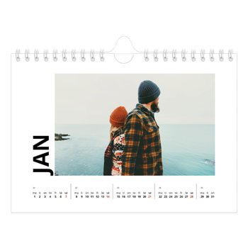 Fotokalender A5 — Hvit kalender