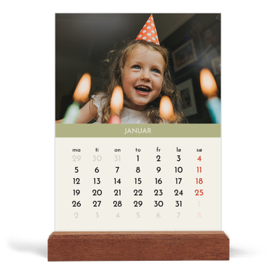 Bordkalender med trestativ - Stående — Pastellkapitler [Januar]