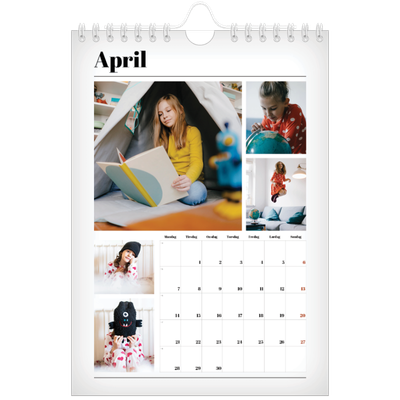 Fotokalender A5 — Avisstil [April]