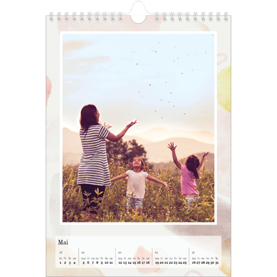 Fotokalender A4 (20 x 30 cm) — Akvarellformer [kalender-forside]