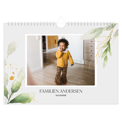 Fotokalender A4 — Naturlig akvarell [kalender-forside]