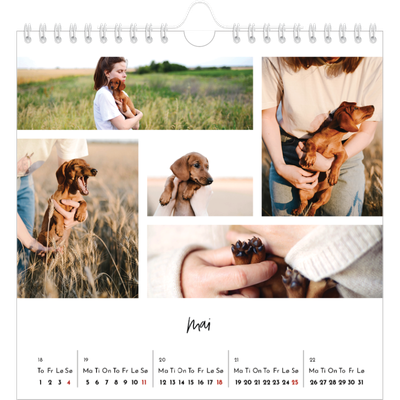 Månedskalender kvadratisk — Bildecollage [kalender-forside]