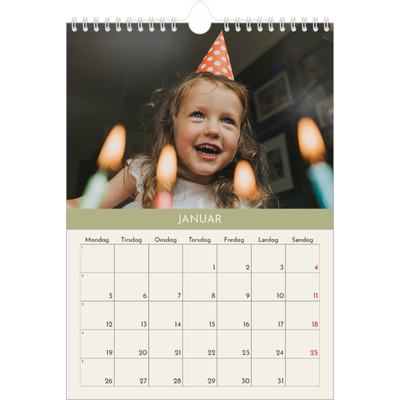 Fotokalender A4 (20 x 30 cm) — Pastellkapitler [Januar]