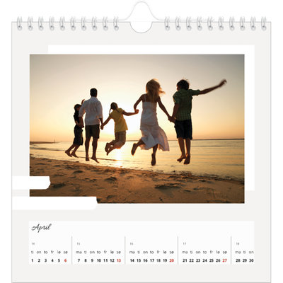 Månedskalender kvadratisk — Pastellfarger [April]