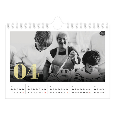 Fotokalender A5 — Glitter tall [April]