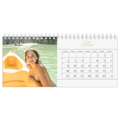 Bordkalendere — Elegant gull [kalender-forside]