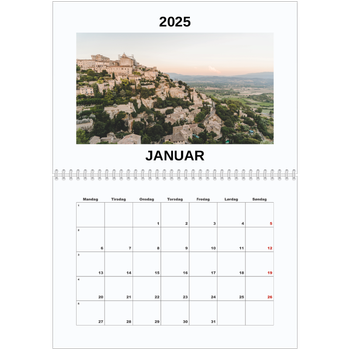 Fotokalender A4 dobbel — Enkelt bilde