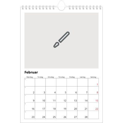 Fotokalender A4 (20 x 30 cm) — Design selv [Februar]