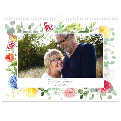 Fotokalender A3 — Klassiske blomster [kalender-forside]