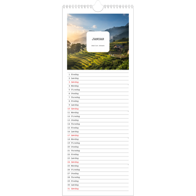 Fotokalender smal  — Den fulle historien [Januar]