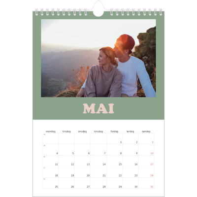 Fotokalender A4 (20 x 30 cm) — Retro rammer [kalender-forside]