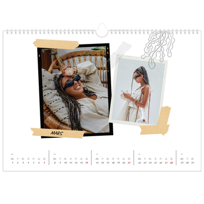 Fotokalender A3 — Scrapbook stil [Mars]