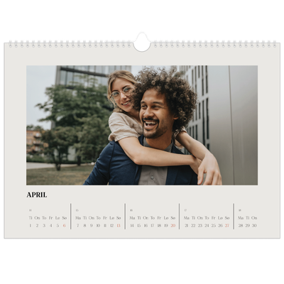 Fotokalender A3 — Simpelt og moderne [April]