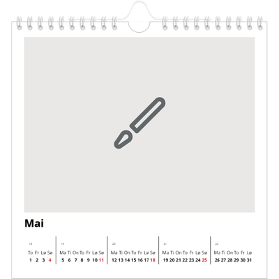 Månedskalender kvadratisk — Design selv [kalender-forside]