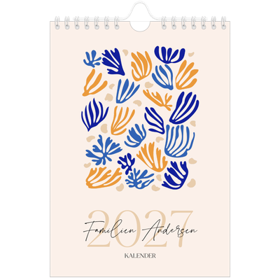 Fotokalender A5 — Minimalistisk korall [kalender-forside]