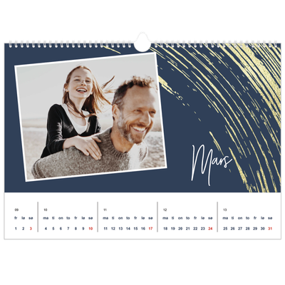 Fotokalender A3 — Gylne penselstrøk [Mars]