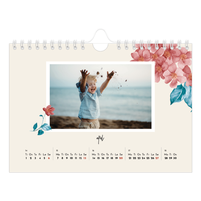 Fotokalender A5 — Malte blomster [April]