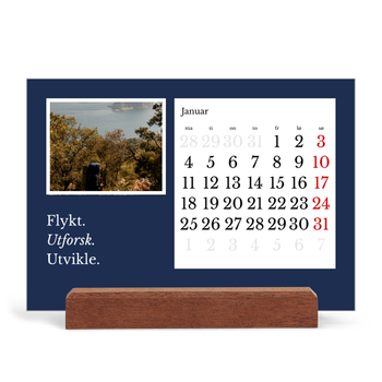 Bordkalender med trestativ - Liggende — Redaksjonell Jord