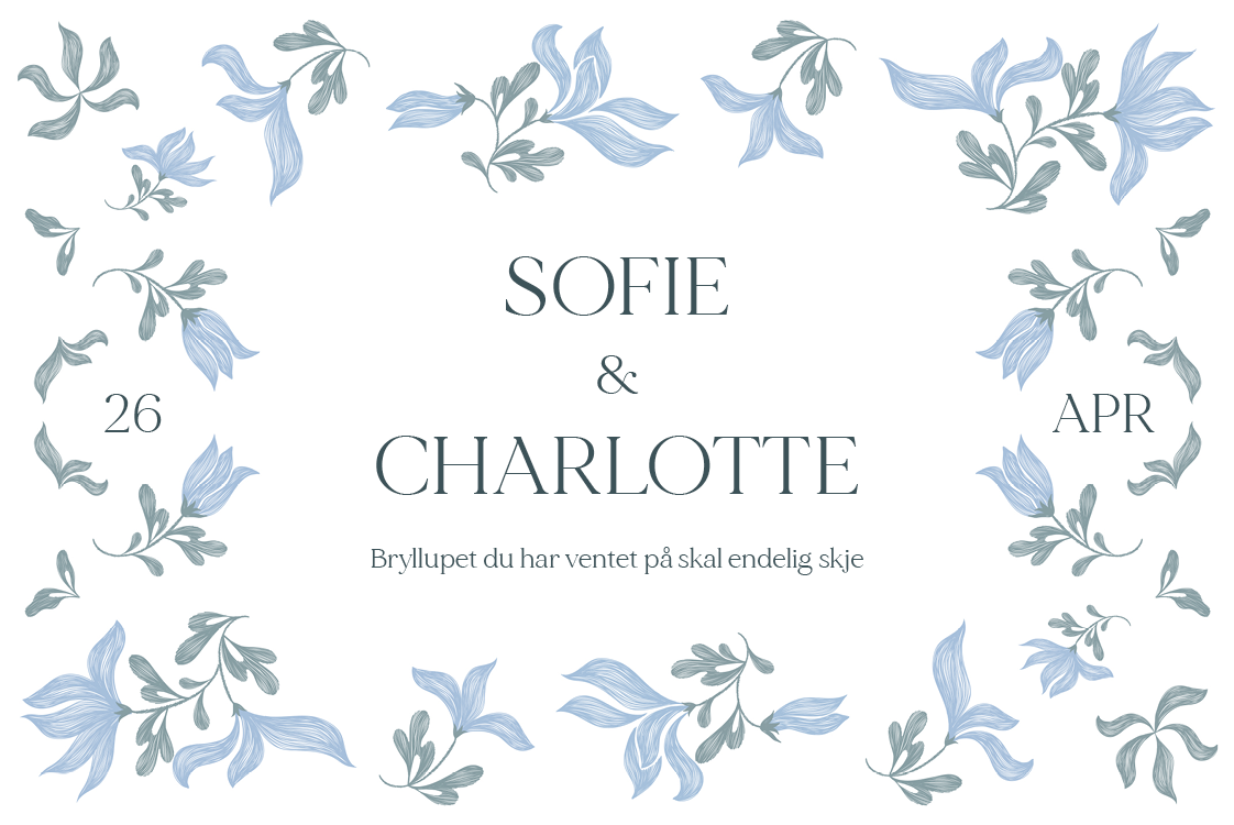 Invitasjoner — Elegant blomstret