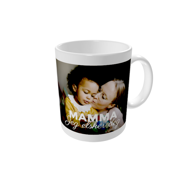 Kopp med bilde — Mamma og meg