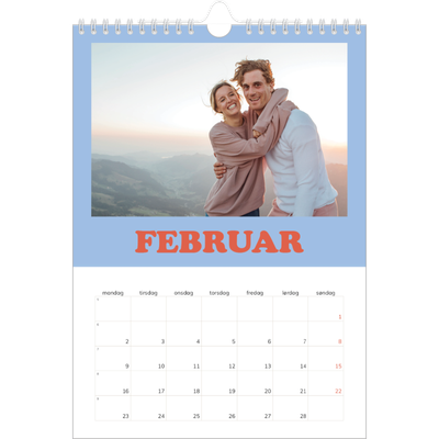 Fotokalender A4 (20 x 30 cm) — Retro rammer [Februar]