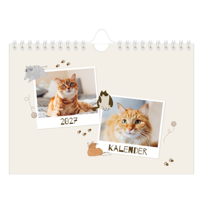 Fotokalender A5 — Leken kattunge [kalender-forside]