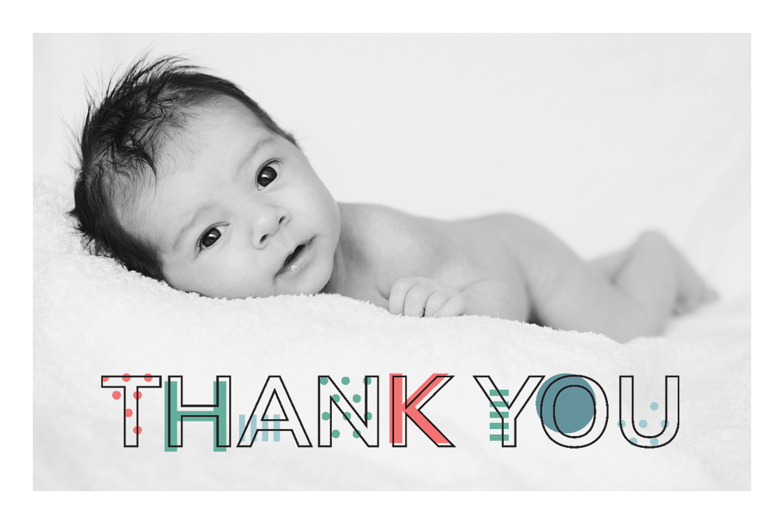 Takkekort — Mønster typografi