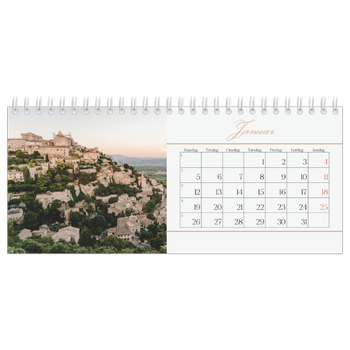 Bordkalender med foto — Elegant gull