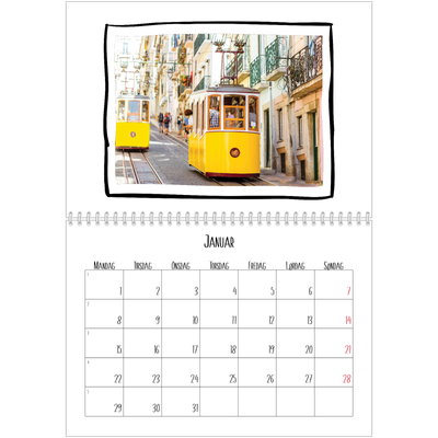 Fotokalender A4 dobbel (30 x 40 cm) — Albumøyeblikk [Januar]