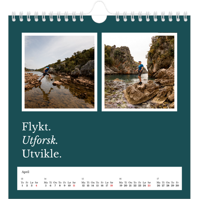 Månedskalender kvadratisk — Redaksjonell Jord [April]