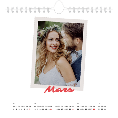Månedskalender kvadratisk — Signert trykk [Mars]