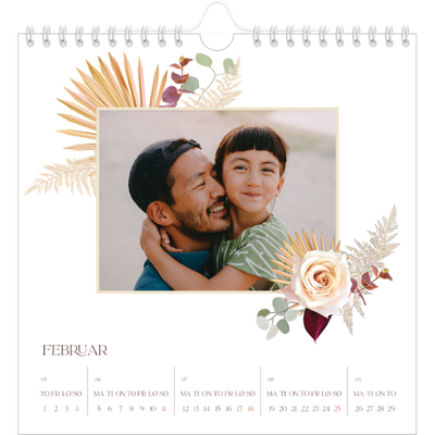 Månedskalender kvadratisk — Bohemsk stil [Februar]