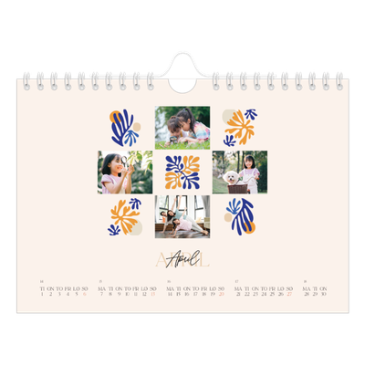 Fotokalender A5 — Minimalistisk korall [kalender-forside]