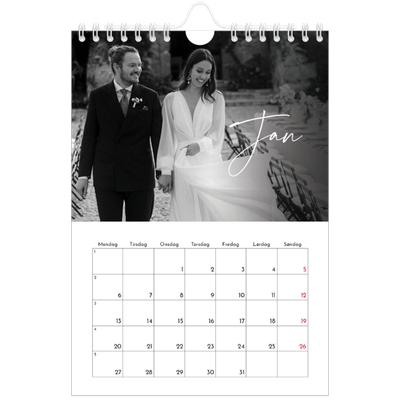 Fotokalender A5 — Elegant skrift [Januar]