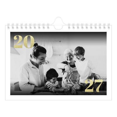 Fotokalender A5 — Glitter tall [kalender-forside]