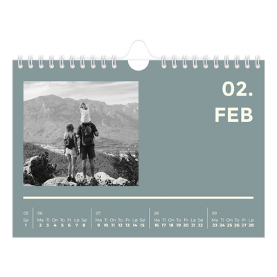 Fotokalender A5 — Moderne og dristig [Februar]