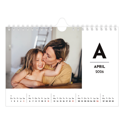 Fotokalender A5 — Bokstav i fokus [April]