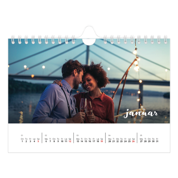 Fotokalender A5 — Håndskrift på bildet