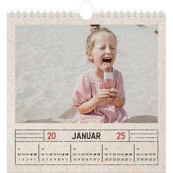 Fotokalender Kvadratisk — Stempeleffekt