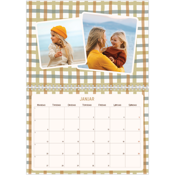 Fotokalender A4 dobbel — Retro mønstre