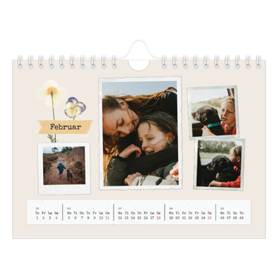 Fotokalender A5 — Vintage scrapbooking [Februar]