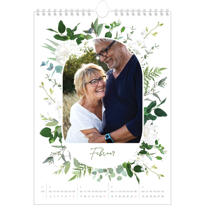 Fotokalender A4 (20 x 30 cm) — Klassiske blomster [Februar]