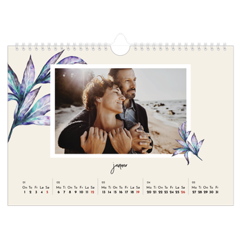Fotokalender A4 — Malte blomster