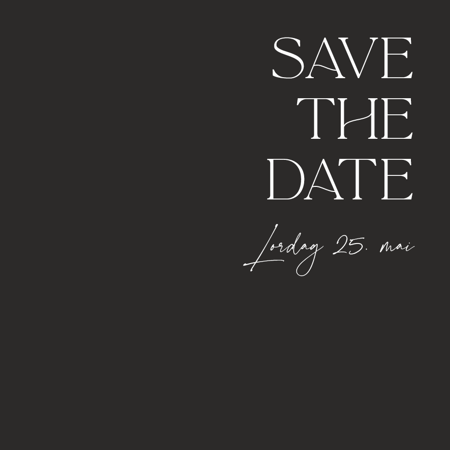 Save the date — Elegant stil