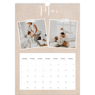 A3 Månedskalender — Scrapbook kalender [kalender-forside]